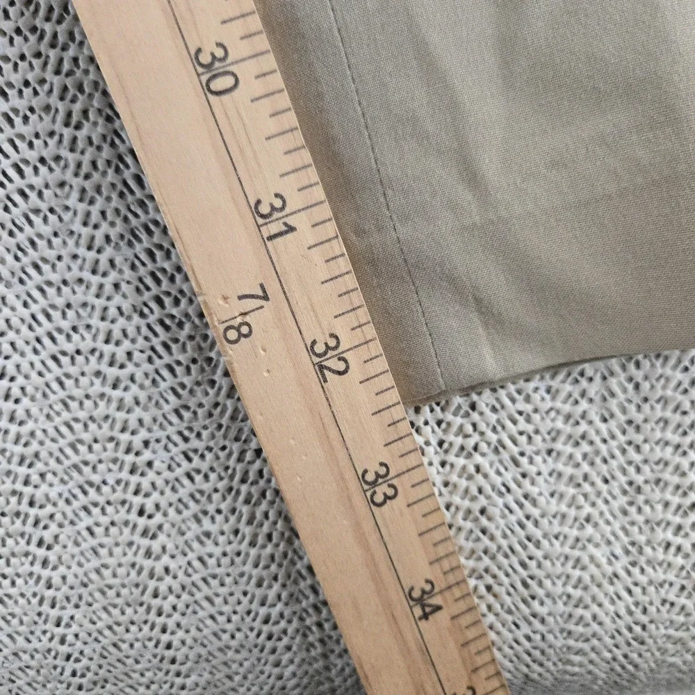 Nautica Pants‎ Mens 34x32 Beige Rigger Classic Fit Pleated Stretch Chino Casual